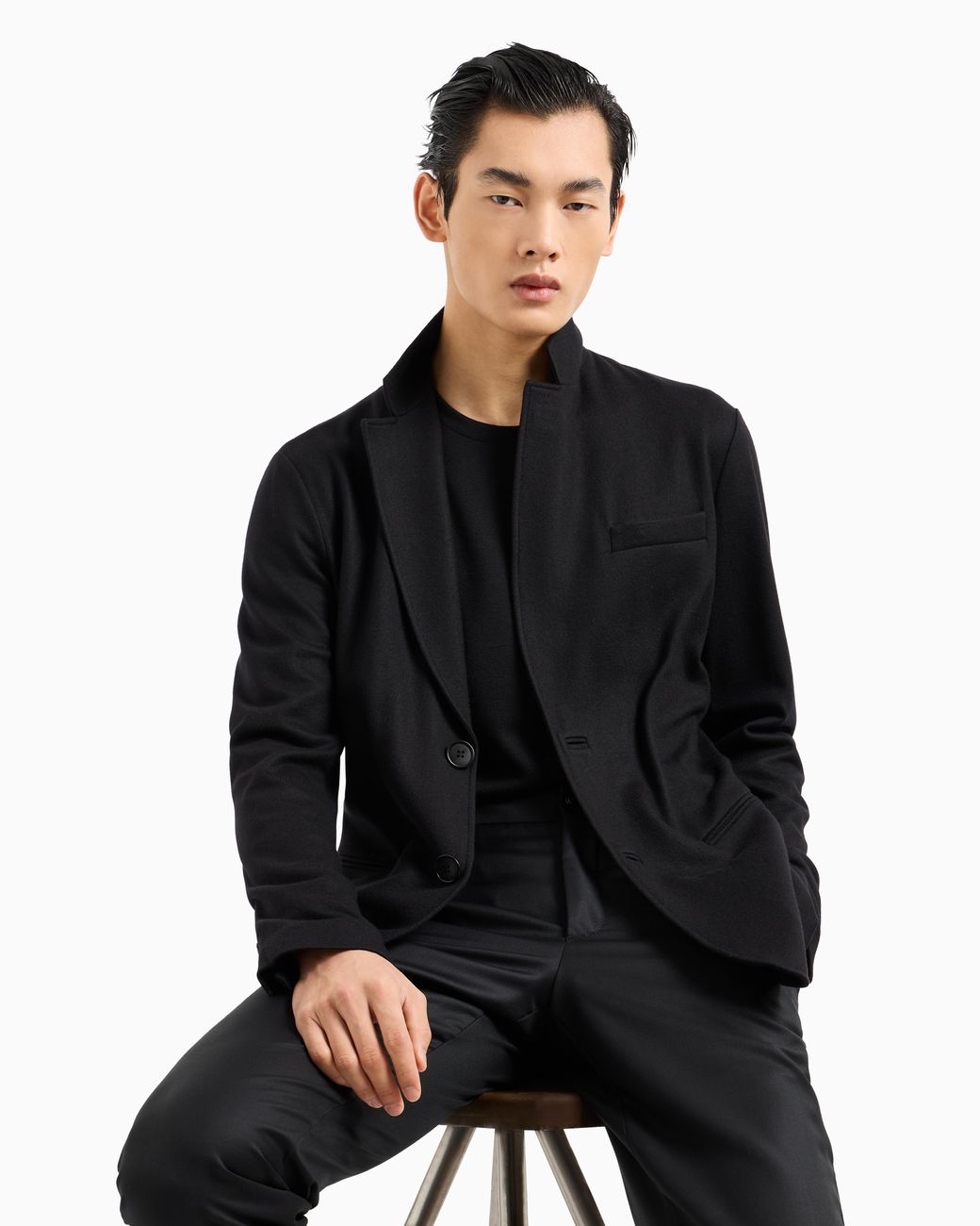 Giorgio Armani Black Cashmere Jacket for men