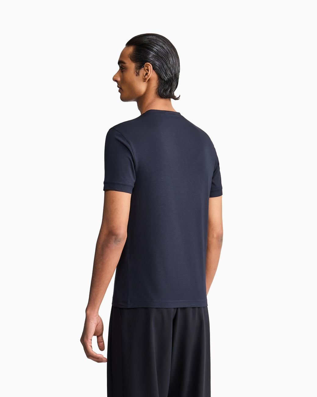 Giorgio Armani Blue Crew-Neck T-Shirt for men