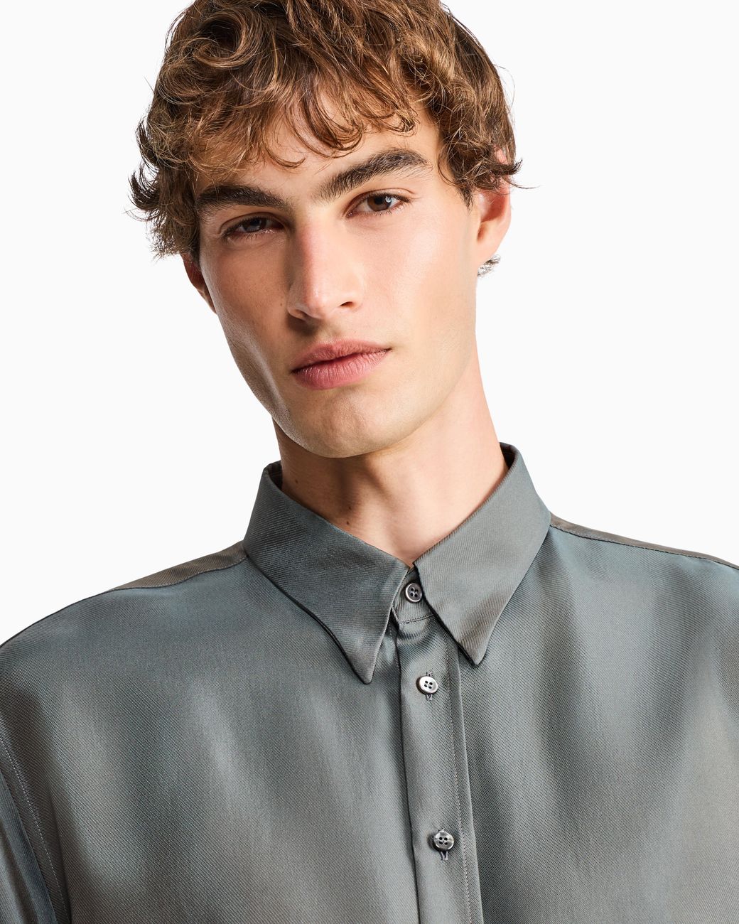Giorgio Armani Gray Shirt Regular Fit for men