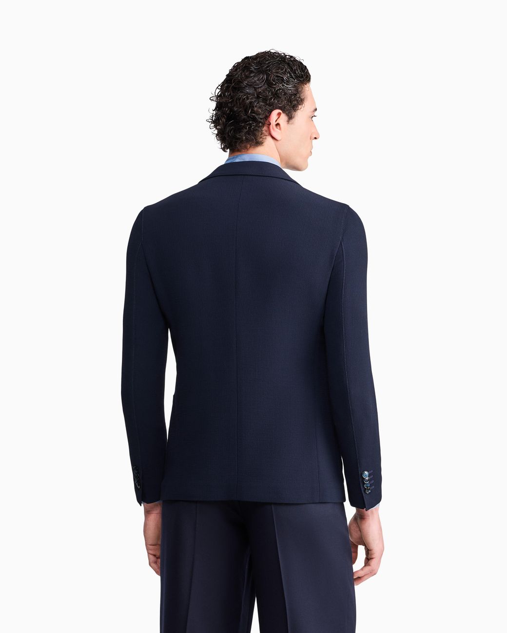 Giorgio Armani Blue Single-Breasted Blazer for men