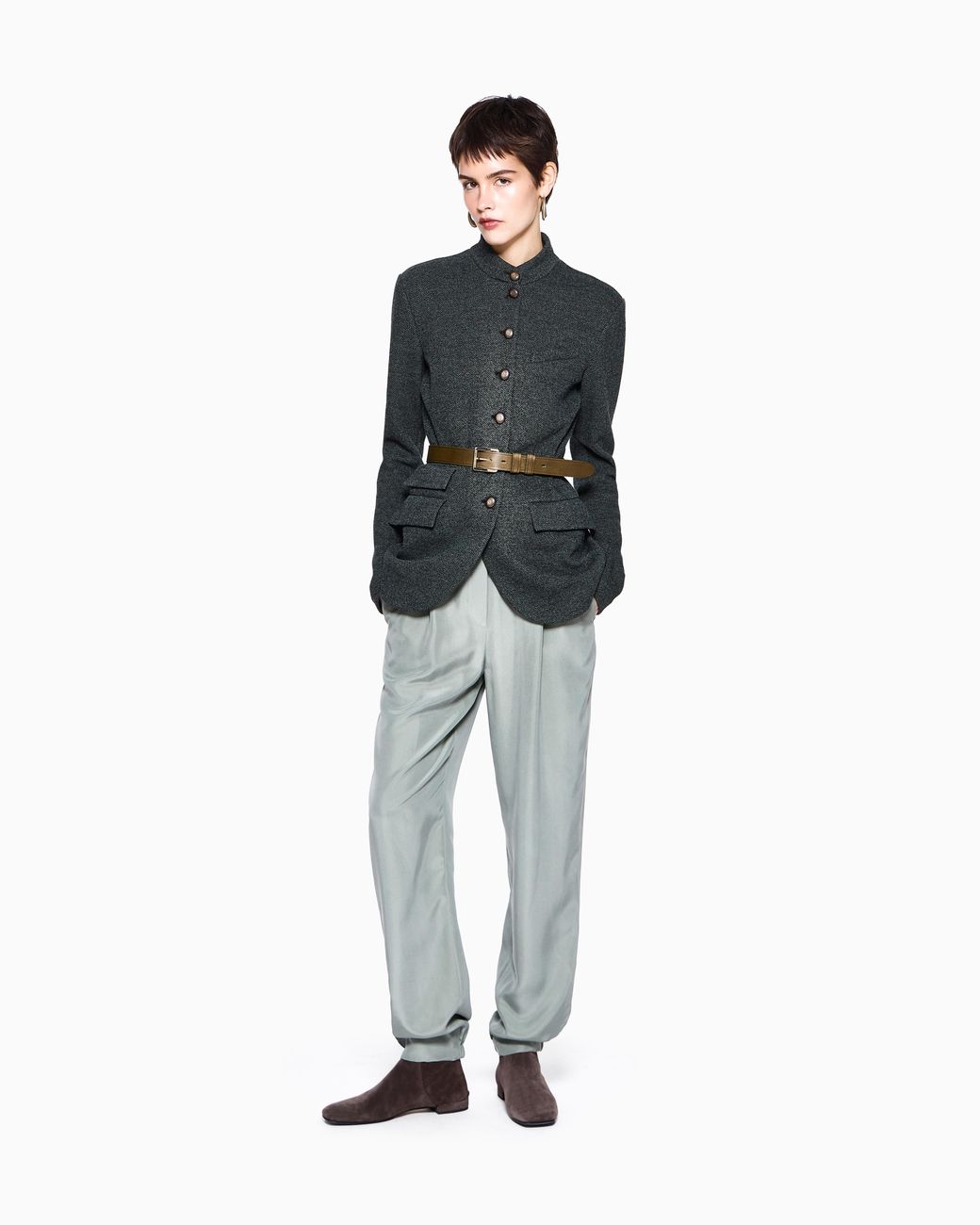 Giorgio Armani Gray Slim-Fit Jacket
