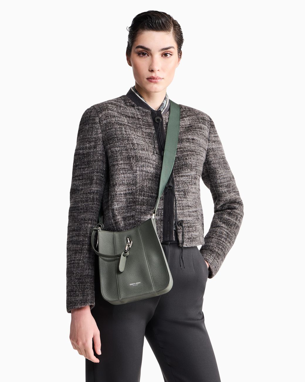 Giorgio Armani Green Crossbody Shoulder Bag