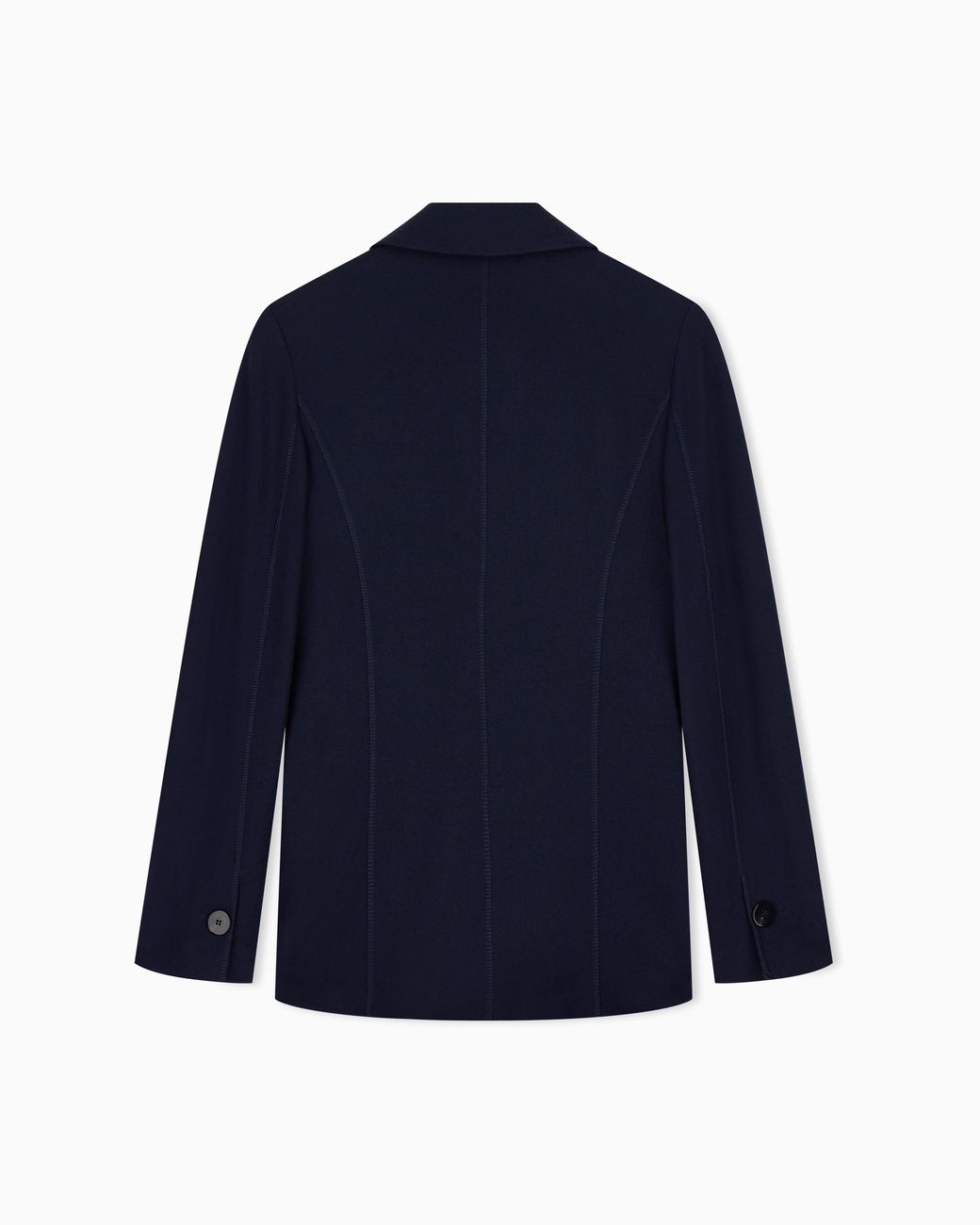 Giorgio Armani Blue Pure Cashmere Jersey Double-Breasted Jacket