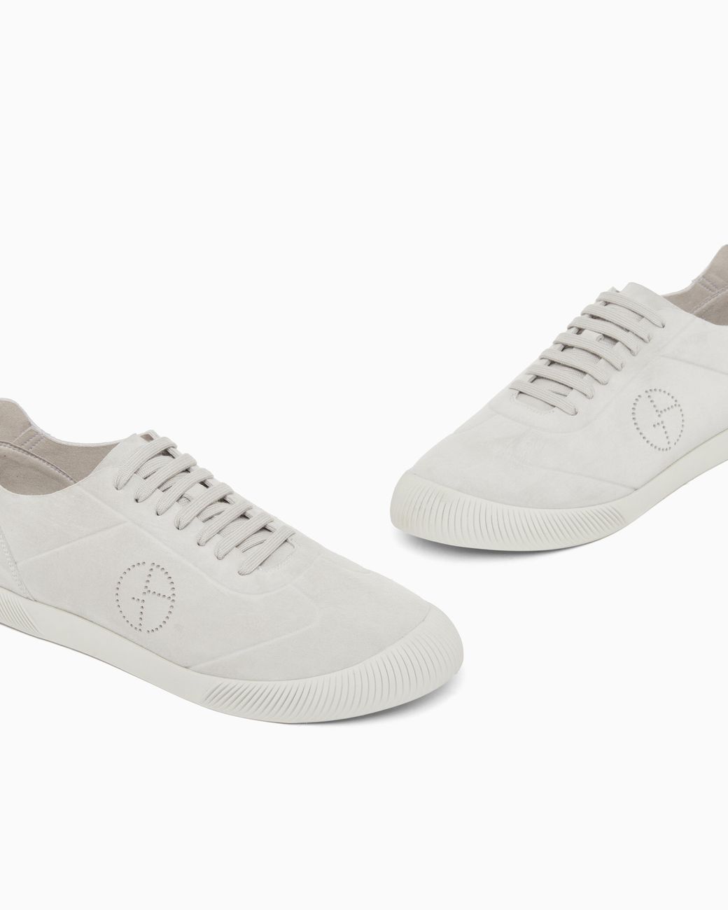 Giorgio Armani White Suede Sneakers for men