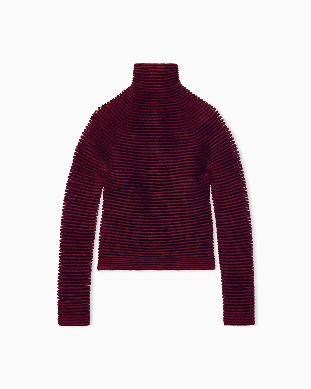 Giorgio Armani Red Ottoman Jacket Slim With Seamless Kimono Sleeves And Zip