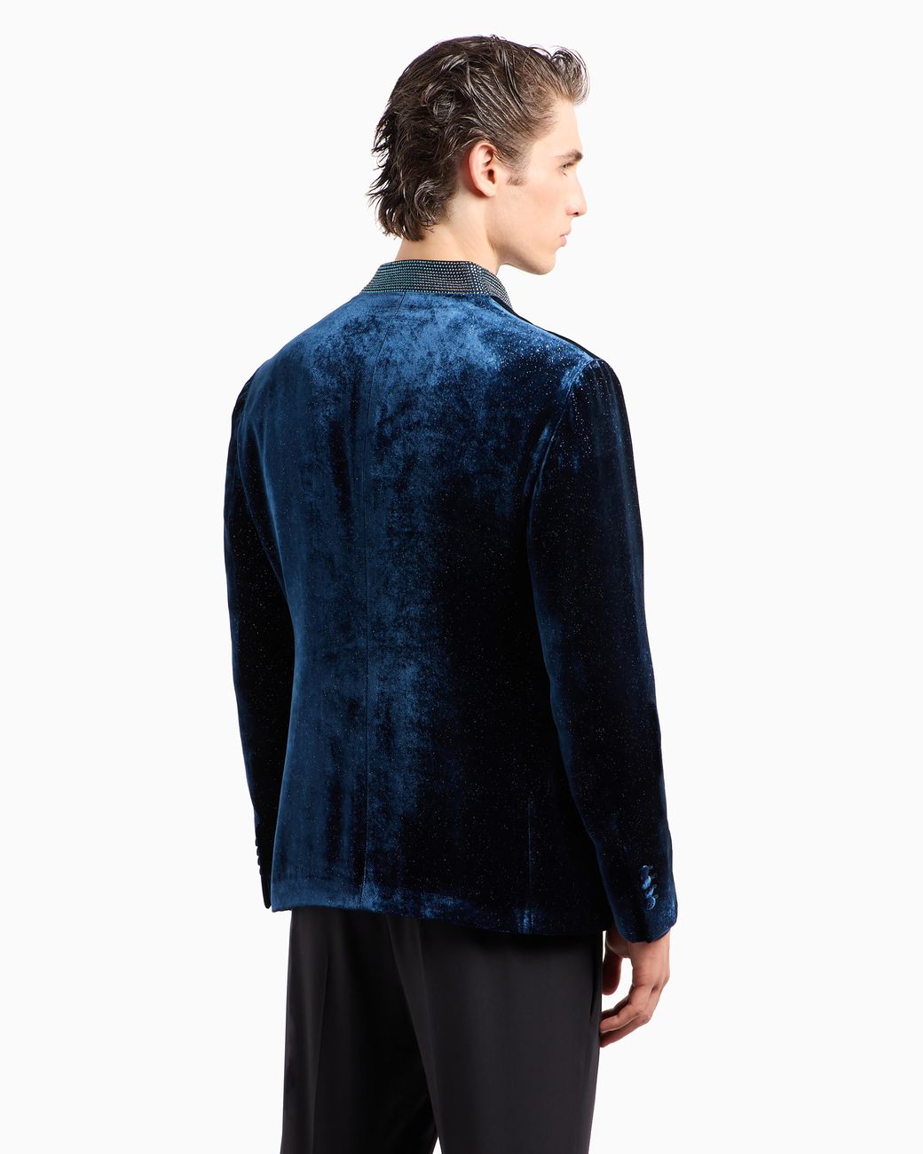 Giorgio Armani Blue Upton Line Single-Breasted Jacket for men