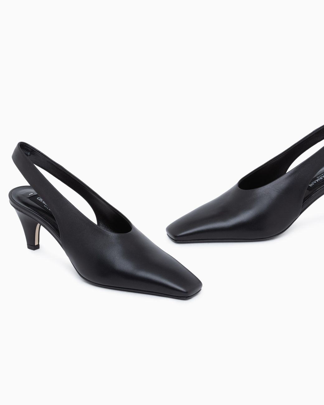 Giorgio Armani White Decollete Shoe Leather Lining And Leather Sole