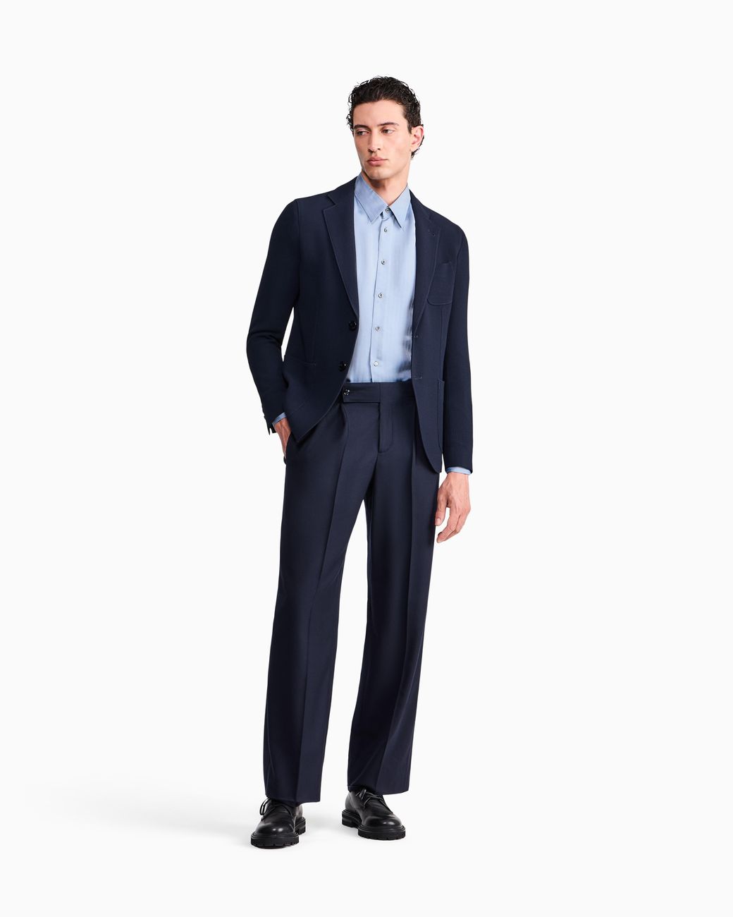 Giorgio Armani Blue Single-Breasted Blazer for men