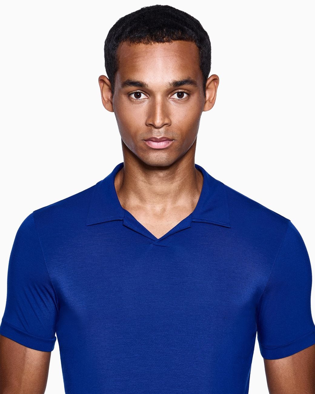 Giorgio Armani Blue Stretch Polo for men