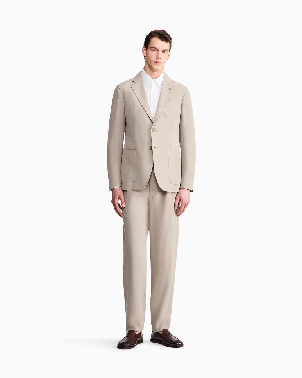 Giorgio Armani Gray Upton Line Single-Breasted Jacket for men