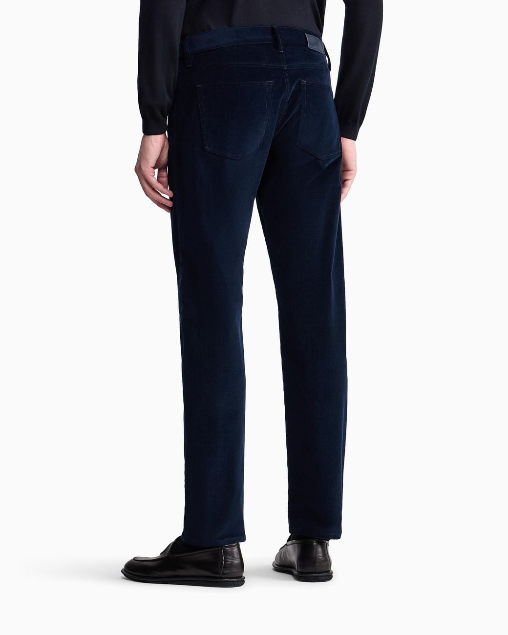 Giorgio Armani Blue Five-Pocket Corduroy Trousers for men