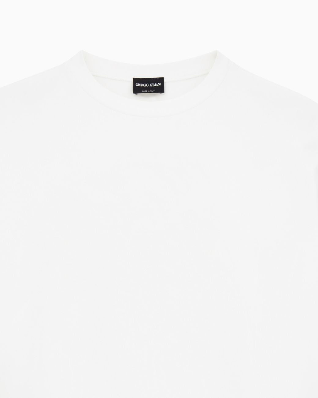 Giorgio Armani White Jersey T-Shirt With Oversized Ga Logo for men