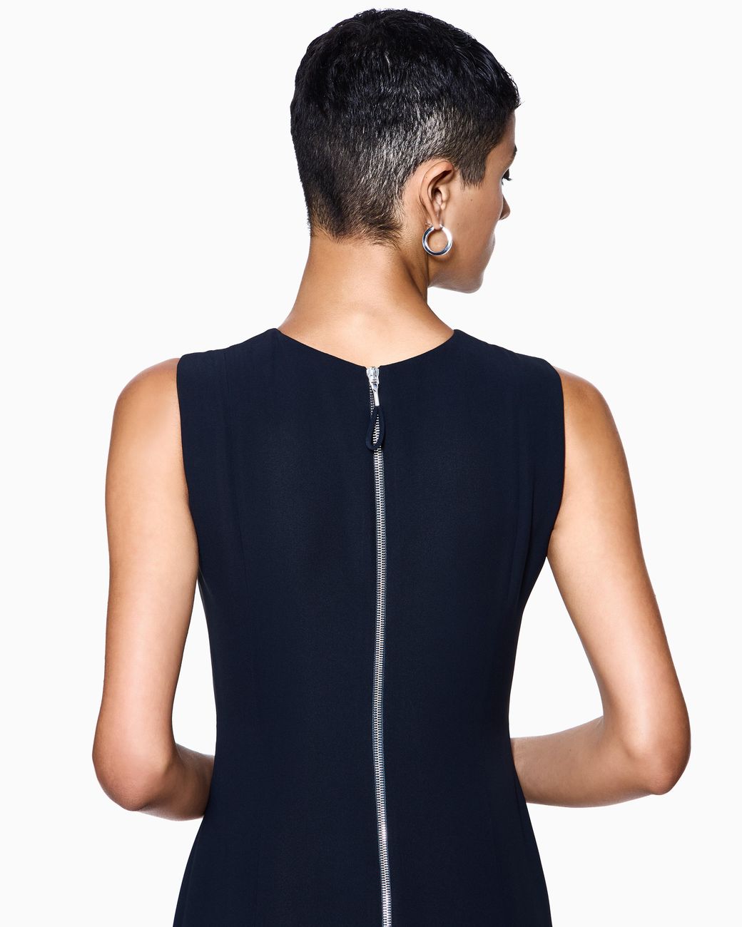 Giorgio Armani Black Silk Sheath Dress