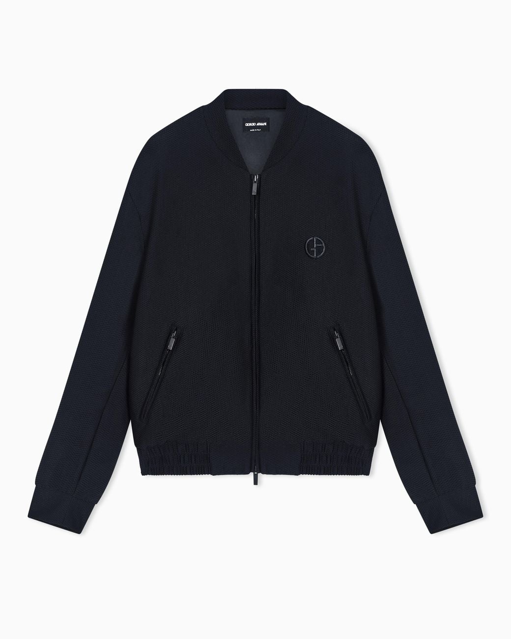 Giorgio Armani Blue Technical Waffle Blouson for men