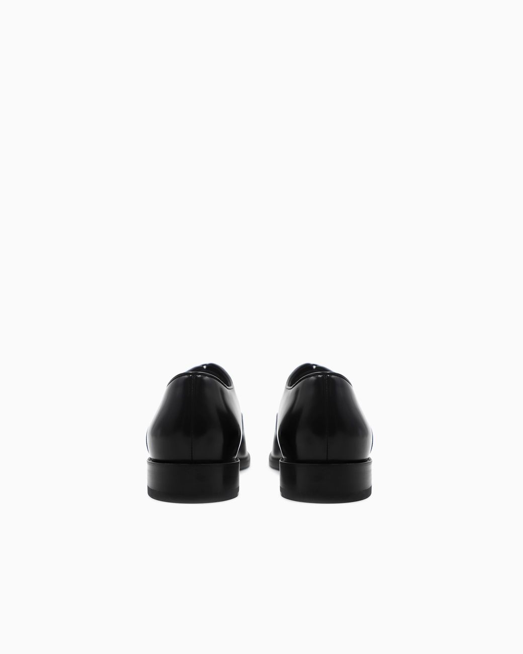 Giorgio Armani Black Leather Derby Shoes for men
