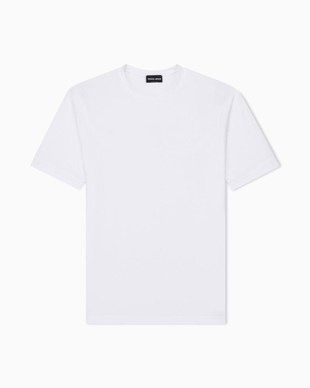 Giorgio Armani White Crew-Neck T-Shirt for men