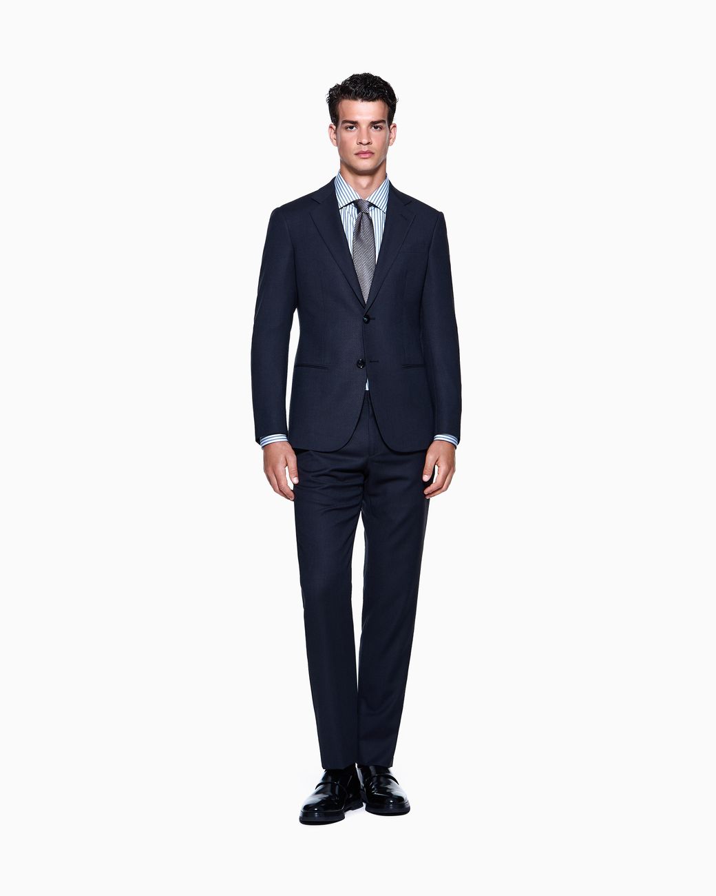 Giorgio Armani Blue Single-Breasted Soho Line Suit for men