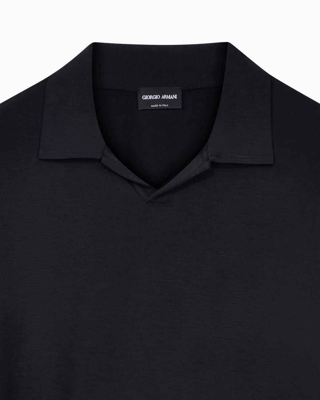 Giorgio Armani Black Stretch Polo for men