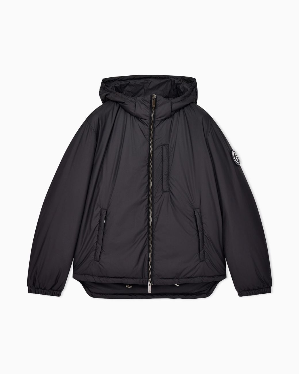 Giorgio Armani Gray Hooded Blouson With Goose-Down Padding for men