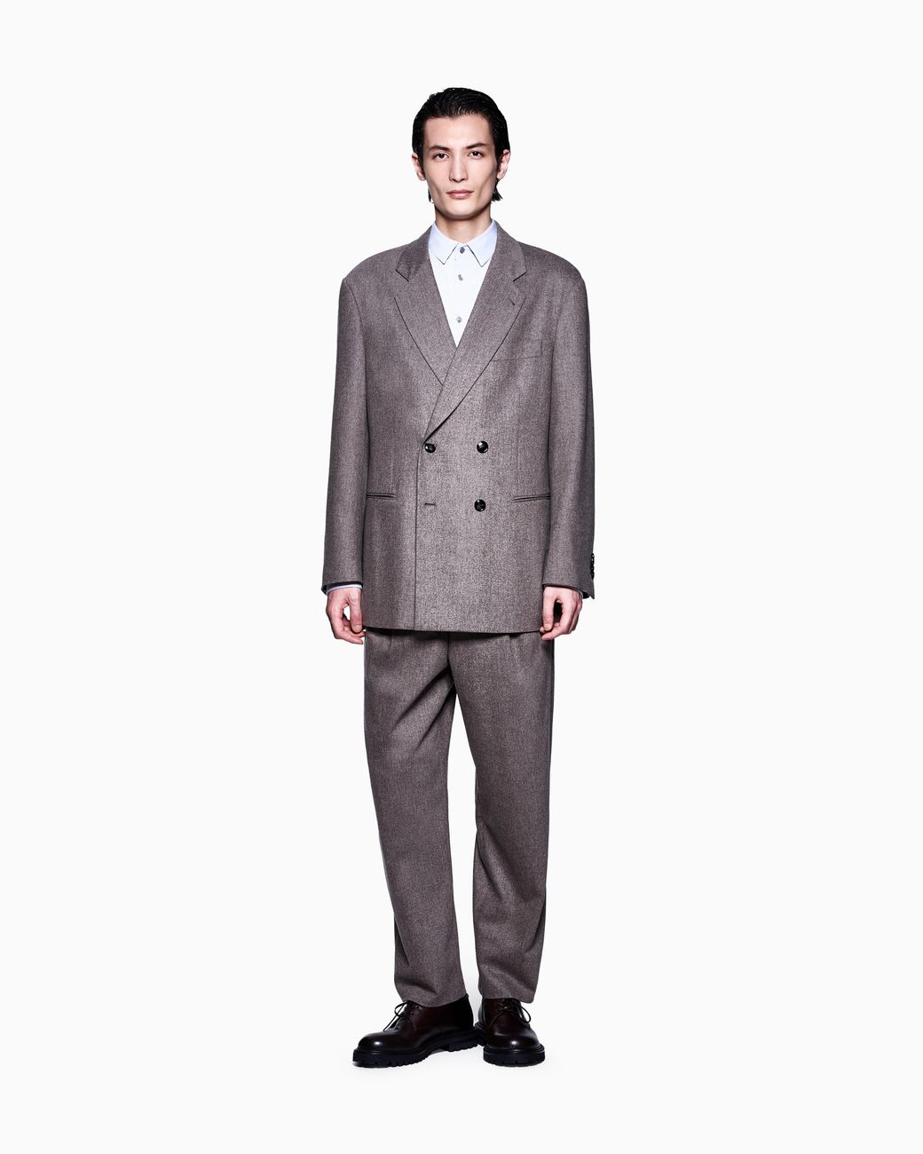 Giorgio Armani Blue Classic Stretch Button-Down for men