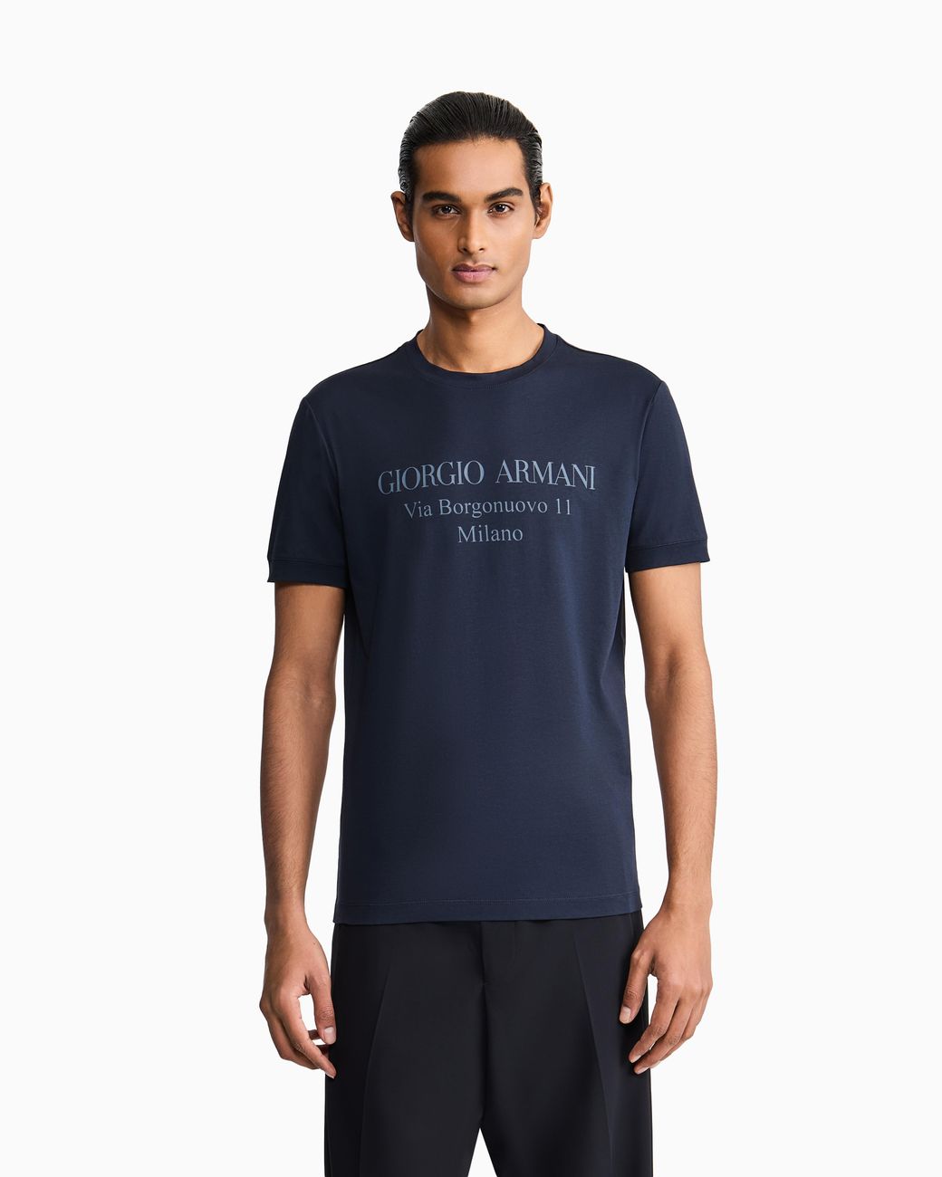 Giorgio Armani Blue Jersey T-Shirt for men