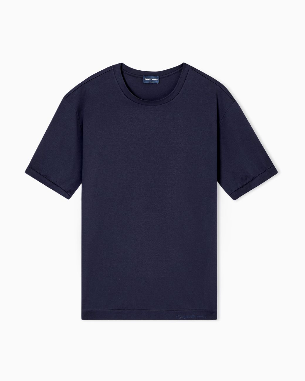 Giorgio Armani Blue Crew-Neck T-Shirt for men
