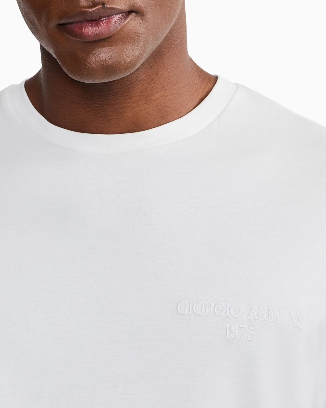 Giorgio Armani White Regular Fit T-Shirts for men