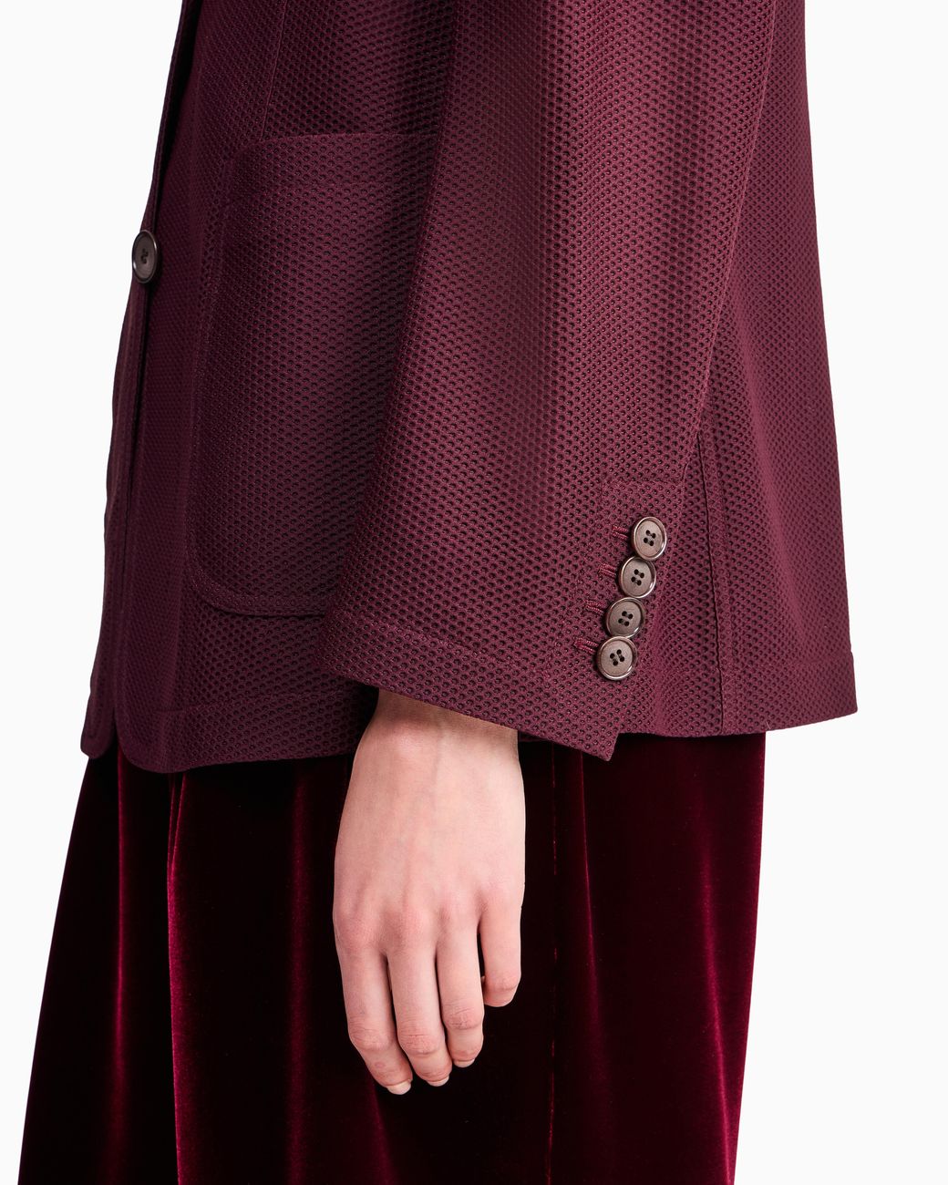 Giorgio Armani Purple Single-Breasted Jacket