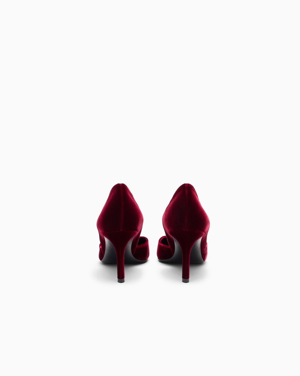 Giorgio Armani Purple Pointed Velvet Pumps With Stiletto Heel