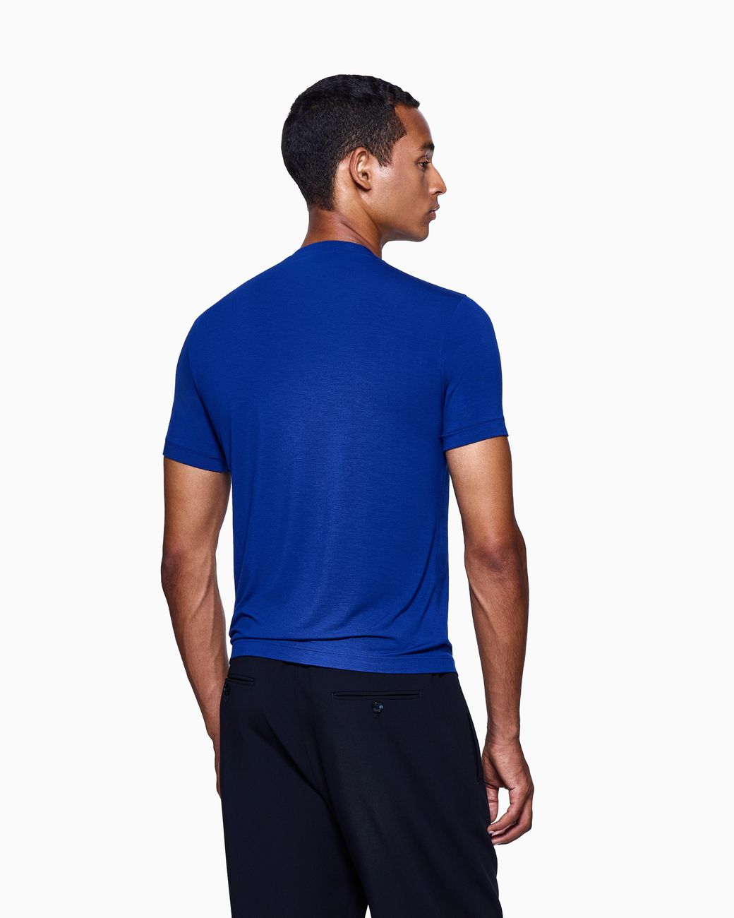 Giorgio Armani Blue Crew-Neck T-Shirt for men