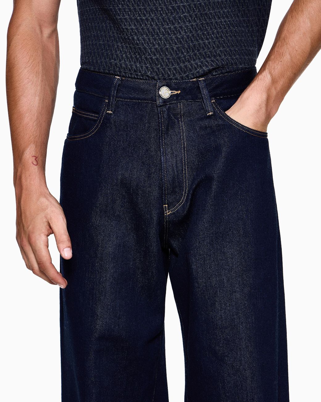 Giorgio Armani Blue Five-Pocket Trousers for men