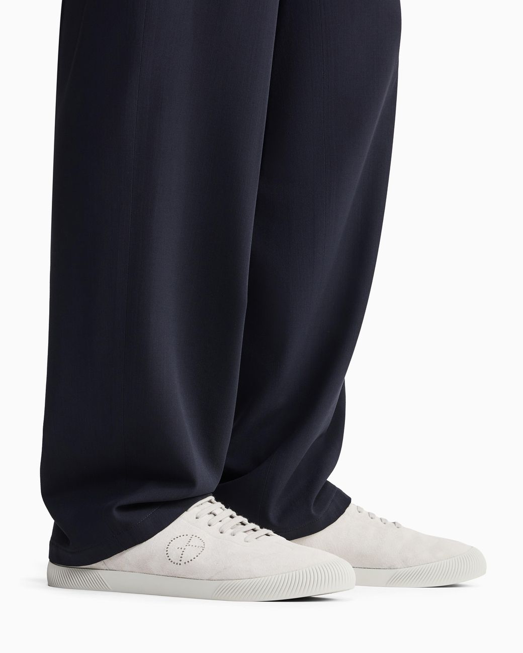 Giorgio Armani White Suede Sneakers for men