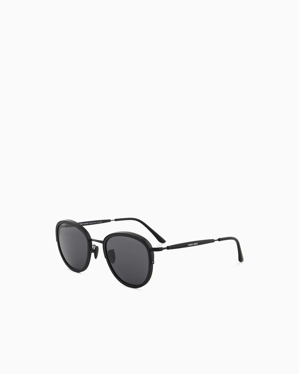 Giorgio Armani White Phantos-Shaped Sunglasses for men
