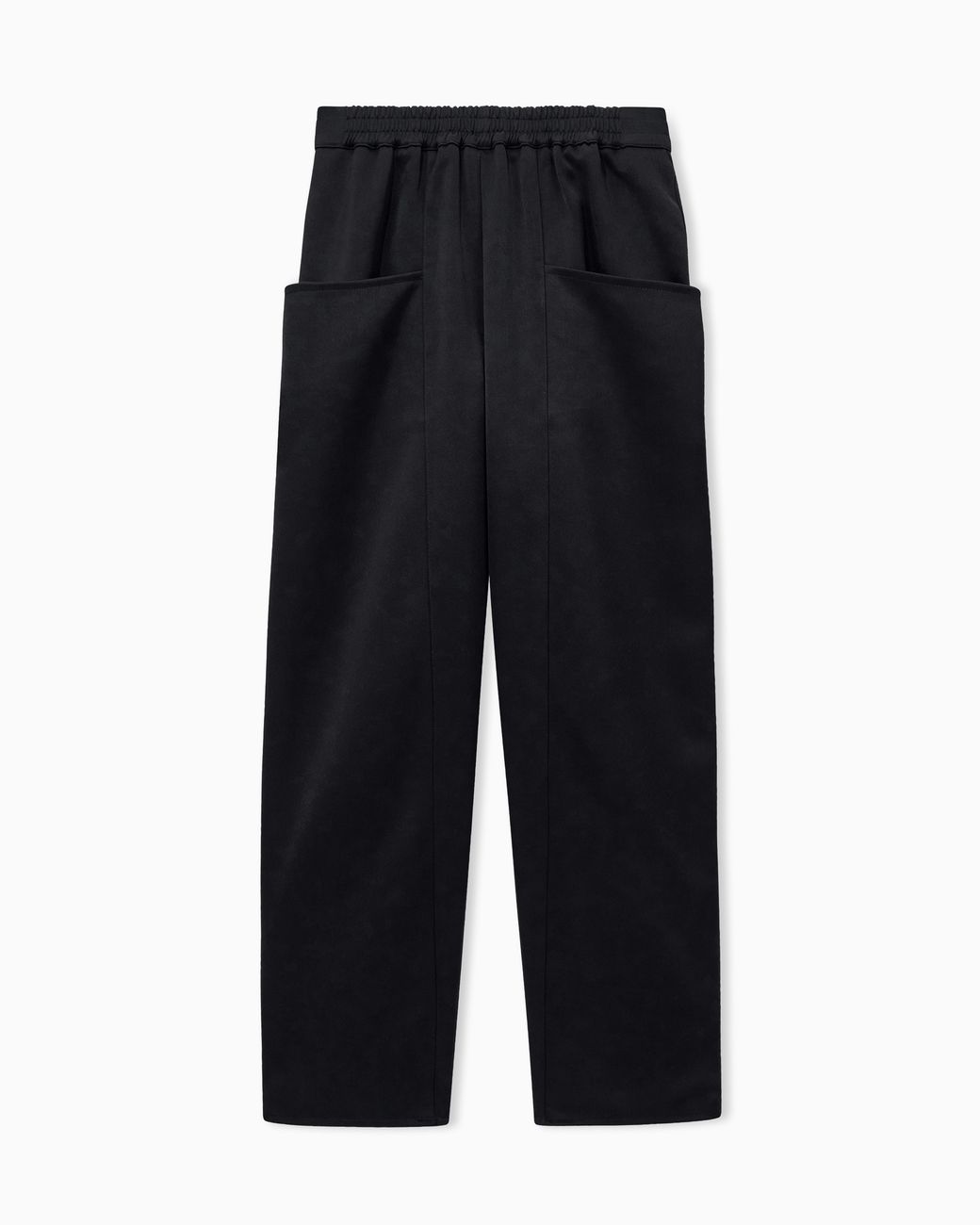 Giorgio Armani Blue Trousers Techno Duchesse Oversized Fit With Front Pockets