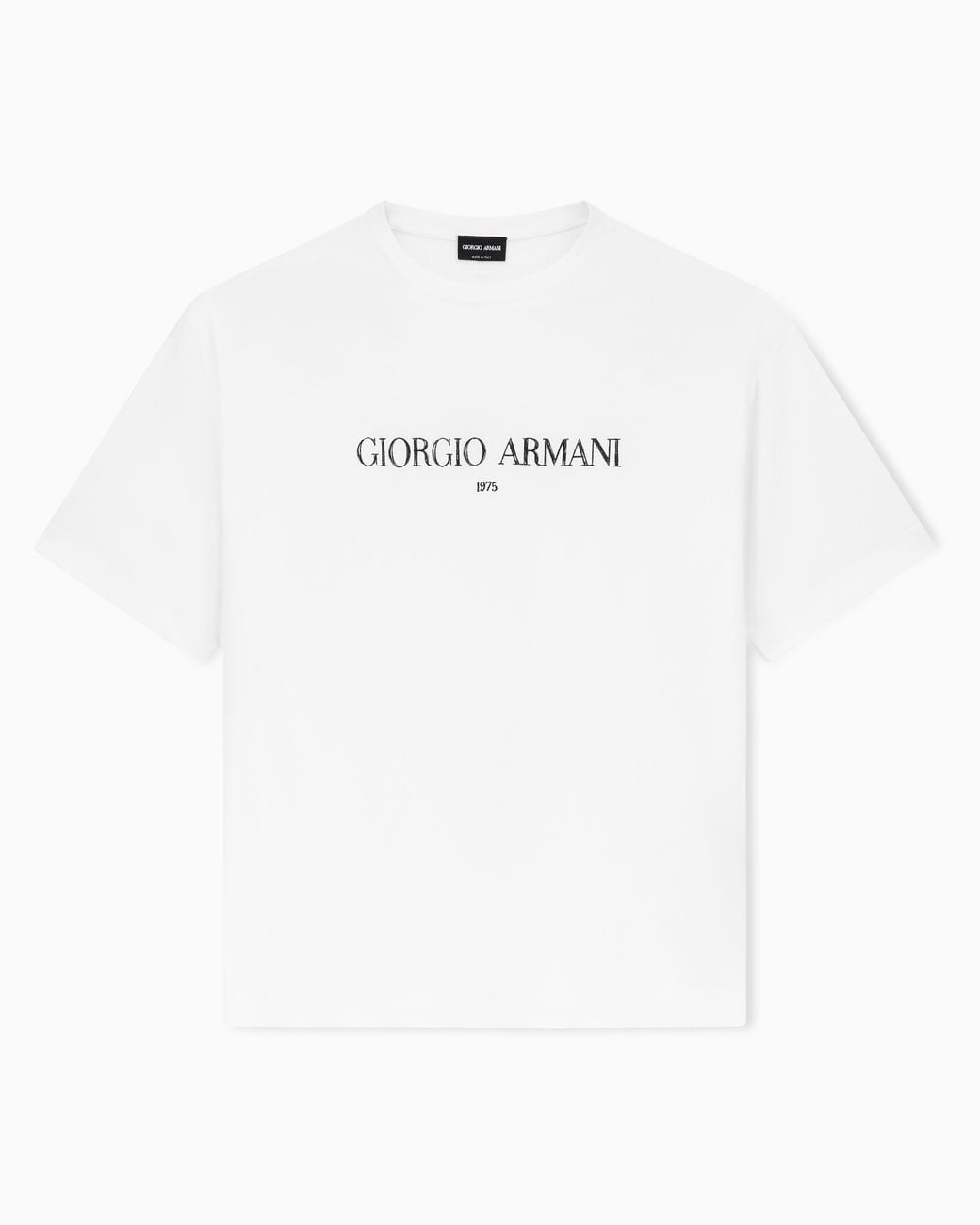 Giorgio Armani White Cotton Interlock-Jersey T-Shirt for men