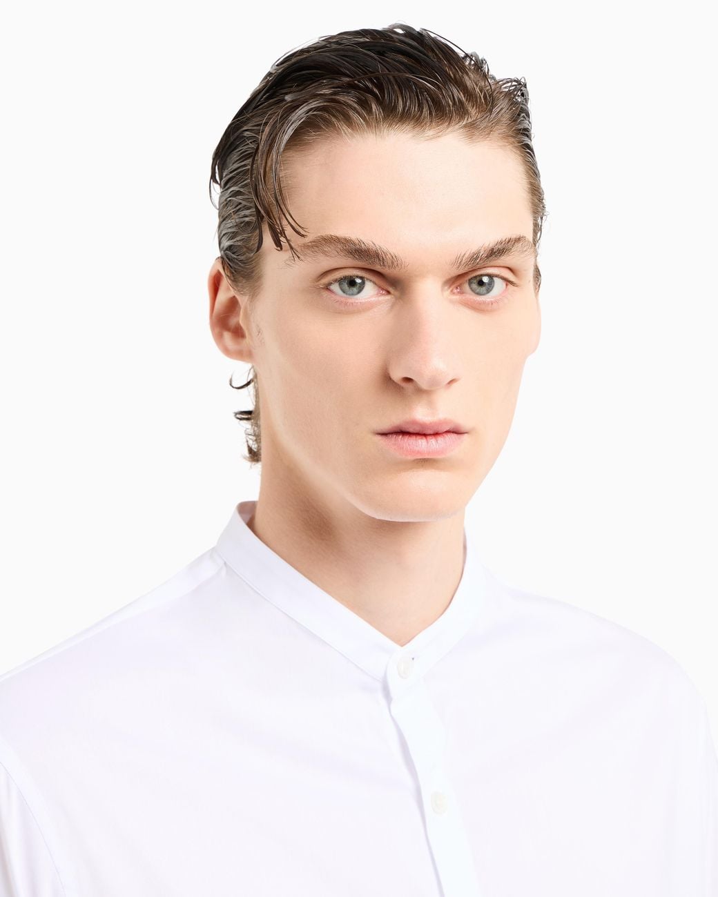 Giorgio Armani Blue Stretch Shirt for men