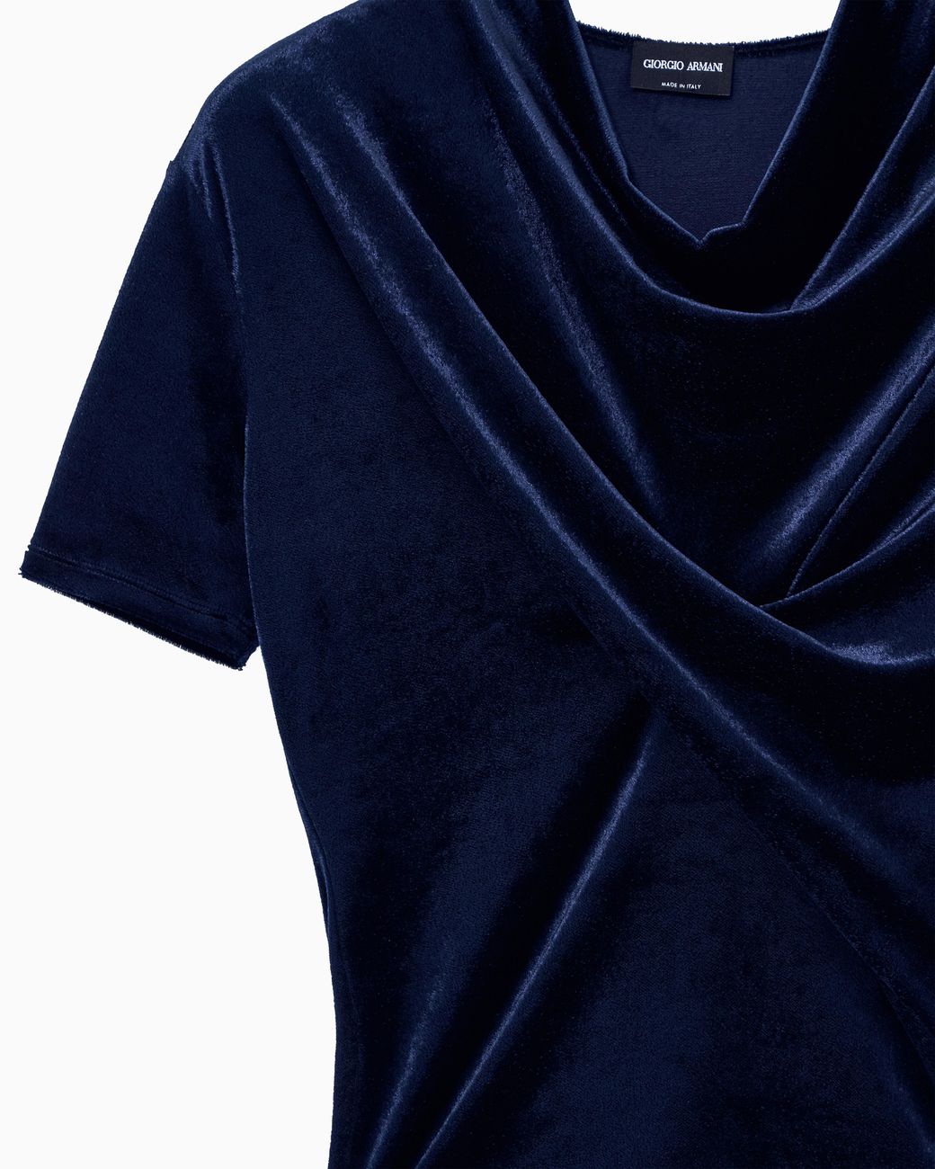 Giorgio Armani Blue Jumper Slim-Fit T-Shirt