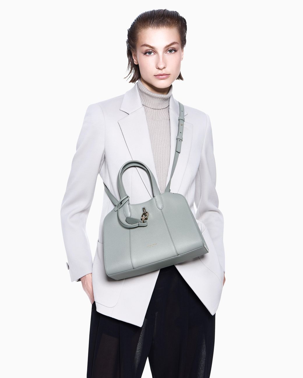 Giorgio Armani Gray Small Tote Bag