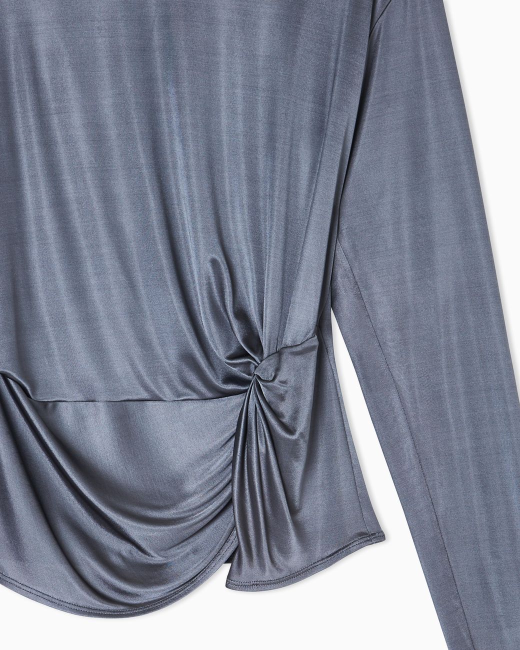 Giorgio Armani Blue Viscose Jersey Long-Sleeved Jumper