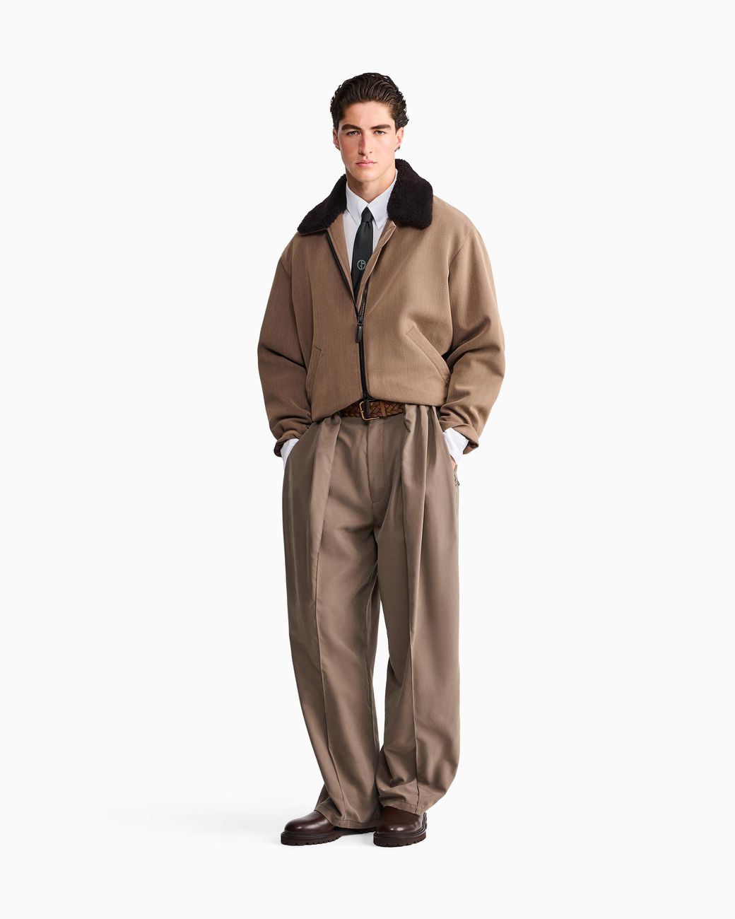 Giorgio Armani Brown Trousers Oversized for men