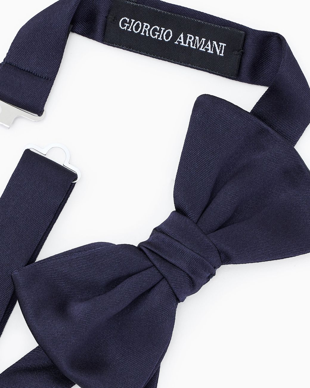 Giorgio Armani Blue Pure Silk Knotted Bow Tie for men