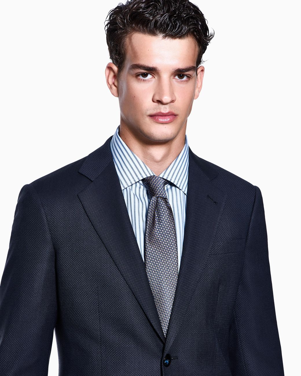 Giorgio Armani Blue Single-Breasted Soho Line Suit for men
