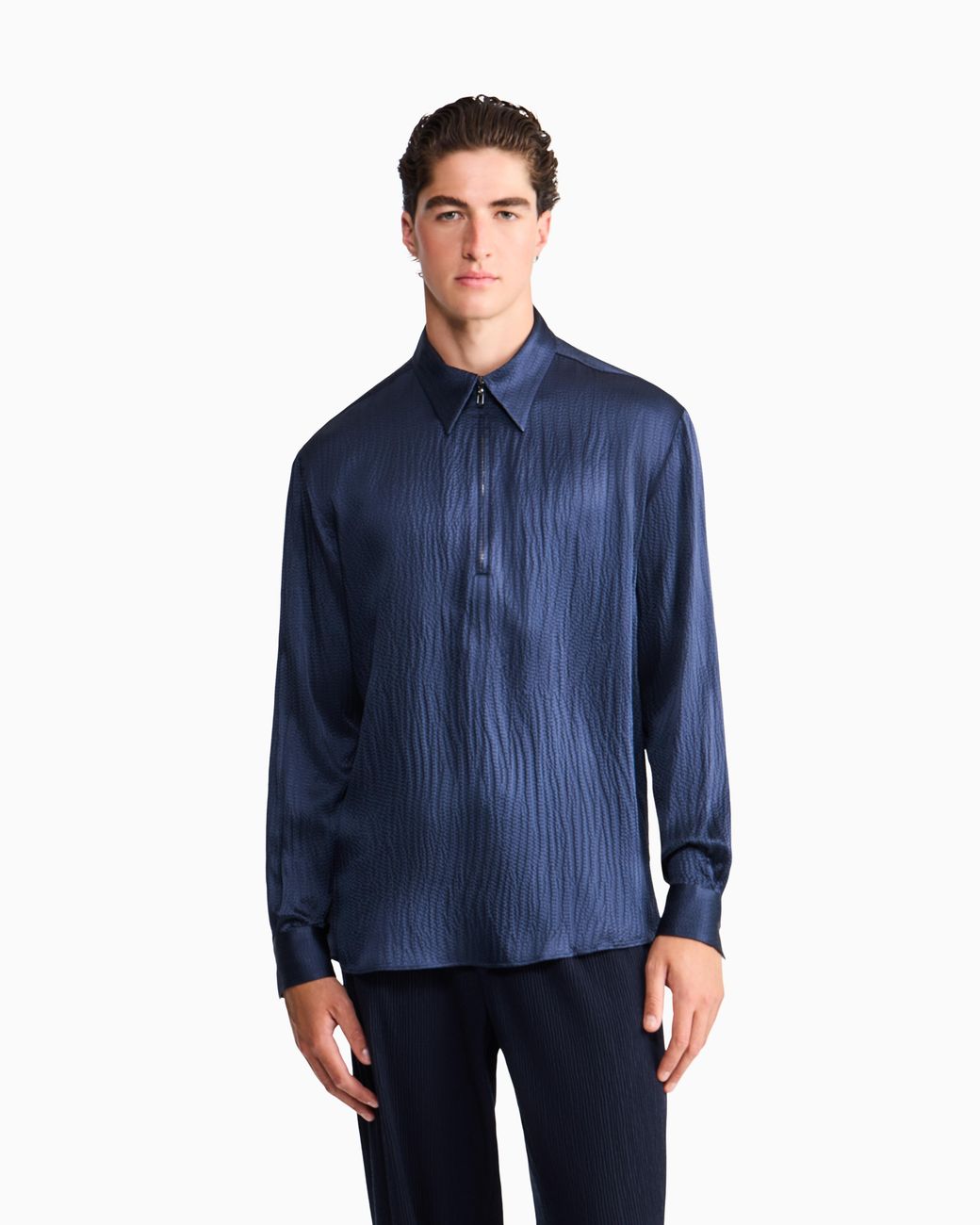 Giorgio Armani Blue Shirt Regular Fit for men
