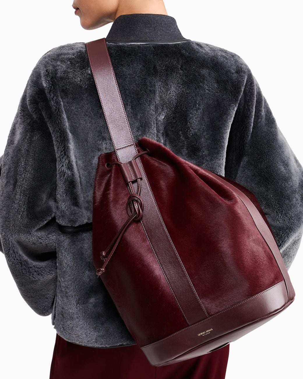 Borsa A Secchiello di Giorgio Armani in Red