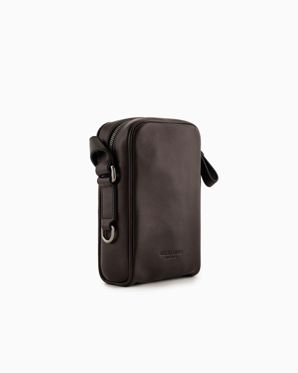 Giorgio Armani Black Nappa-Leather Smartphone Case for men