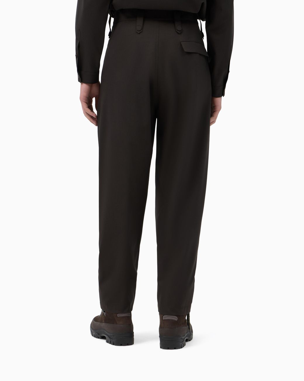 Giorgio Armani Black Pleated Trousers for men