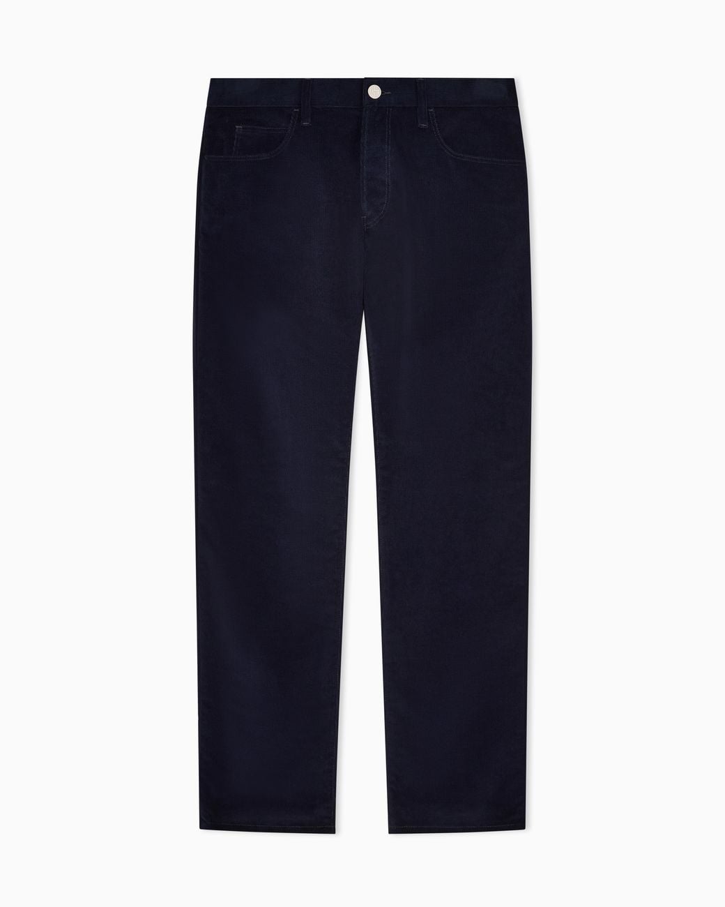 Giorgio Armani Blue Five-Pocket Corduroy Trousers for men