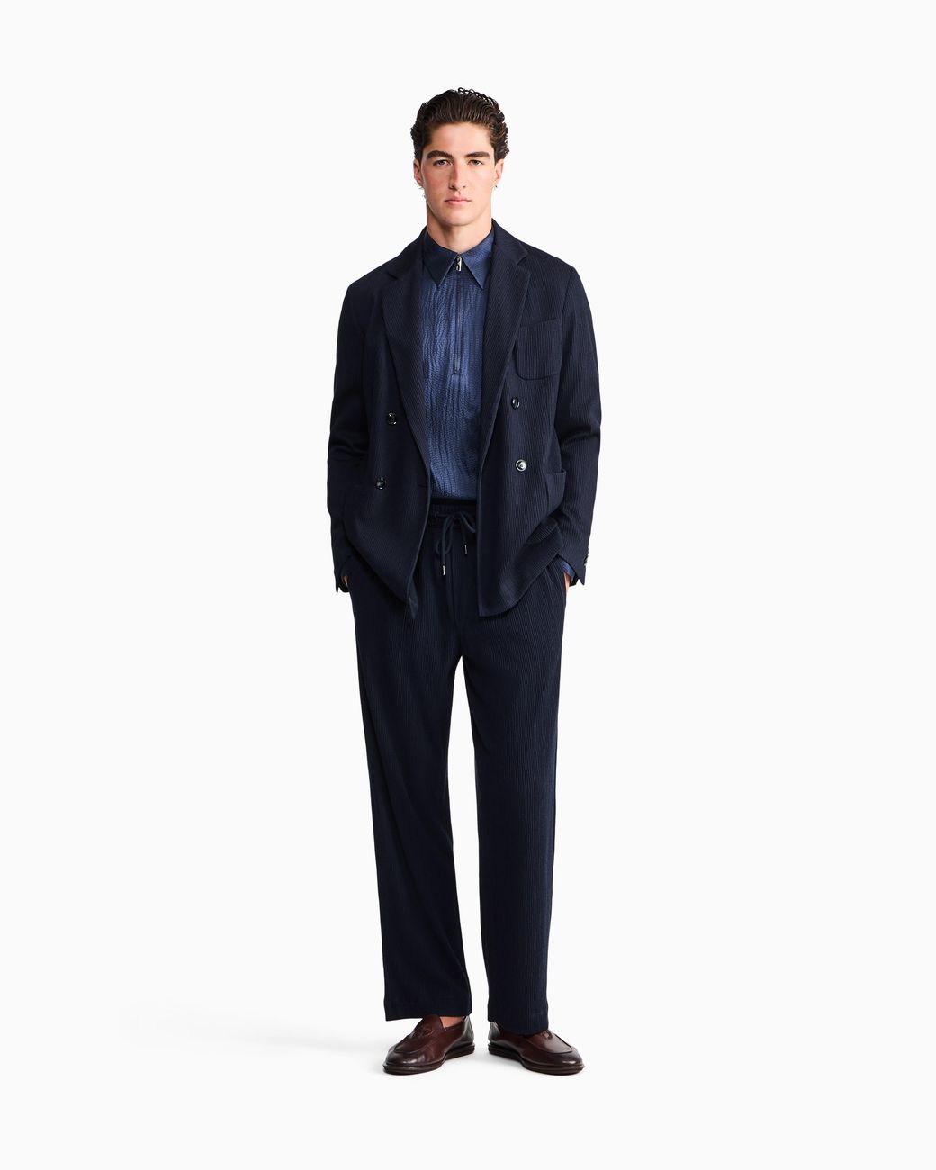 Giorgio Armani Blue Shirt Regular Fit for men