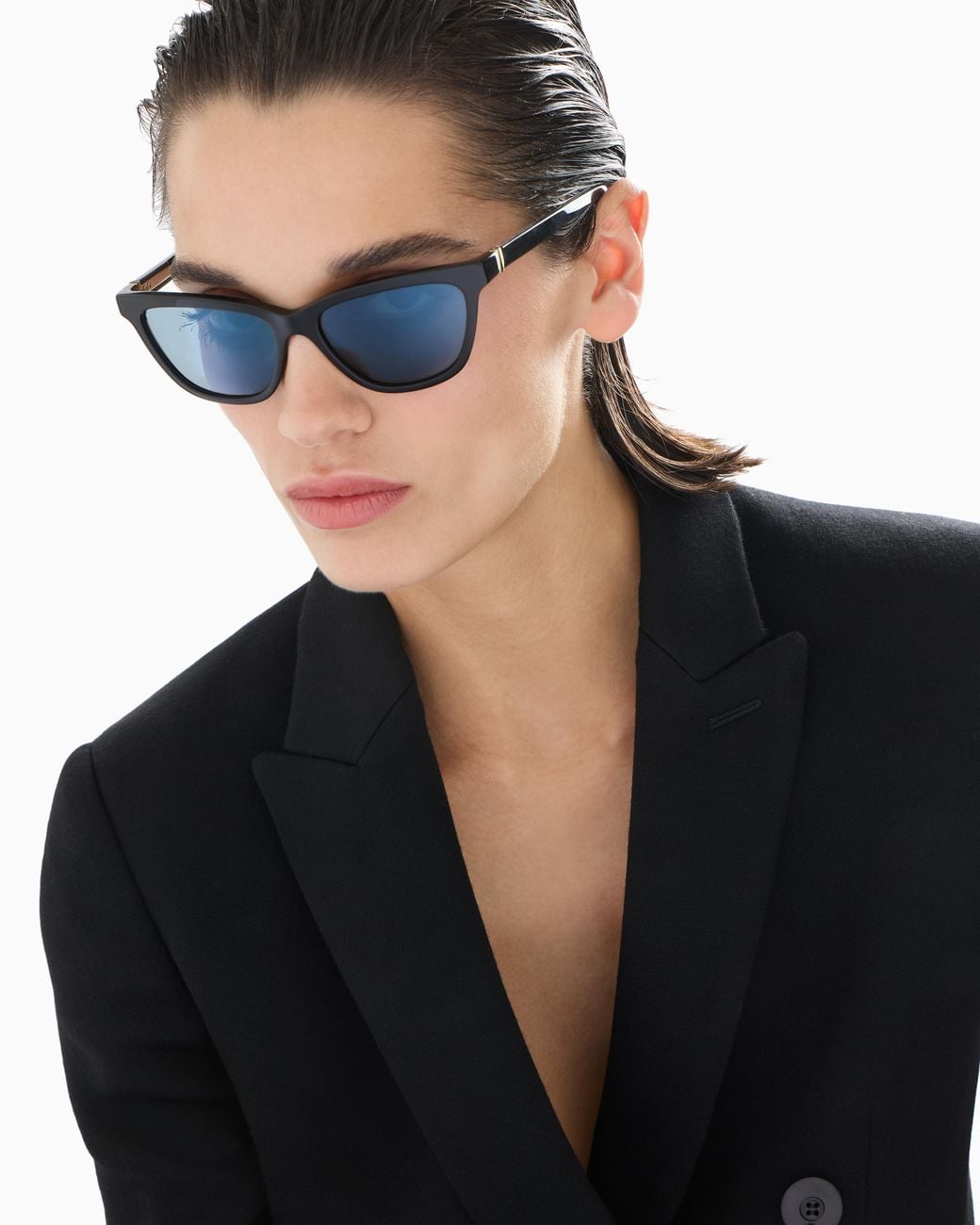 Giorgio Armani Blue Cat-Eye Sunglasses
