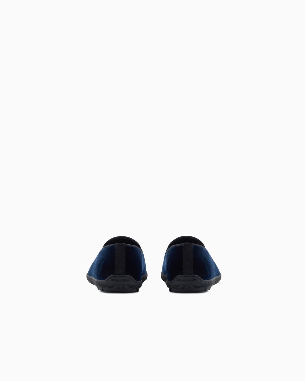 Giorgio Armani Blue Velvet Slip On Shoes With A Flexible Rubber Sole for men